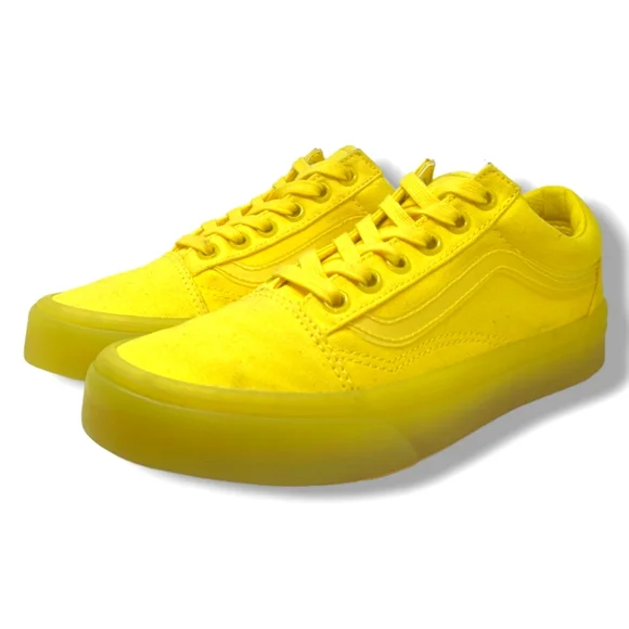 Vans | Old School Yellow Monochrome Translucent Sole Sneakers Women's Size 5.5 - Picture 3 of 8